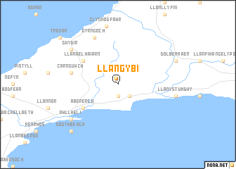 map of Llangybi