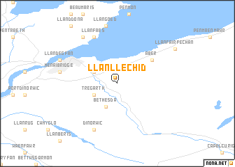 map of Llanllechid