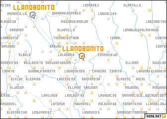 map of Llano Bonito