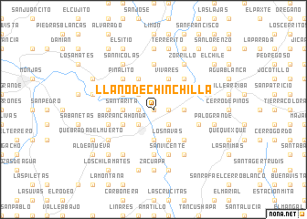 map of Llano de Chinchilla