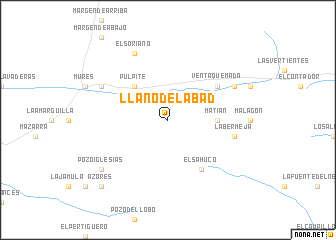 map of Llano del Abad