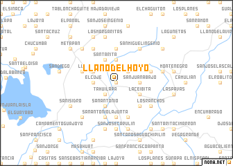 map of Llano del Hoyo