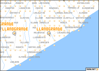 map of Llano Grande