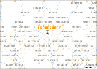 map of Llano Grande