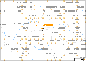 map of Llano Grande