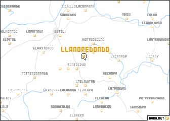 map of Llano Redondo