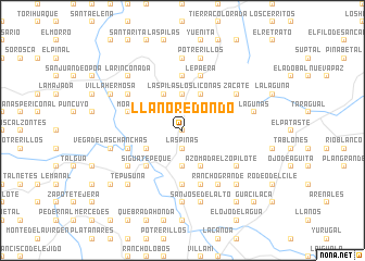 map of Llano Redondo