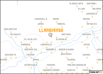 map of Llano Verde