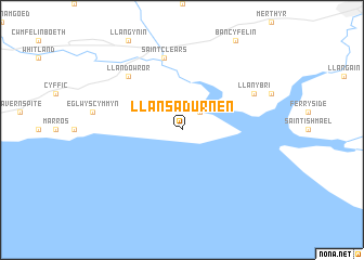 map of Llansadurnen