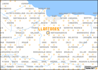 map of Llantones