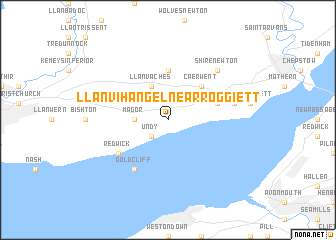 map of Llanvihangel near Roggiett