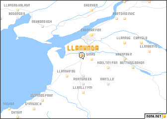 map of Llanwnda