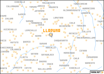 map of Llapuma