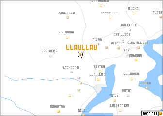 map of Llaullau