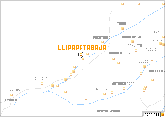 map of Llipa Pata Baja