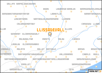 map of Llissá de Vall