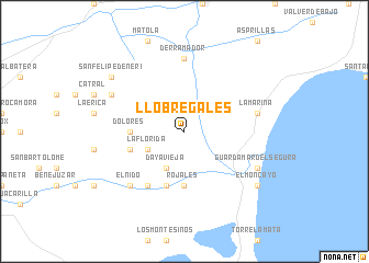 map of Llobregales