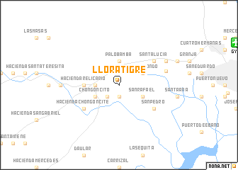map of Llora Tigre