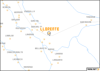 map of Llorente
