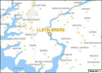 map of Lloyd Landing