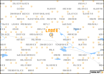 map of Lnáře