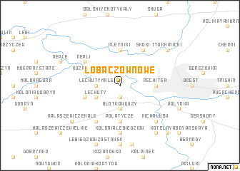 map of Łobaczów Nowe