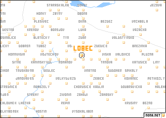map of Lobeč