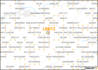 map of Löbitz