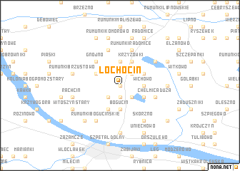 map of Łochocin