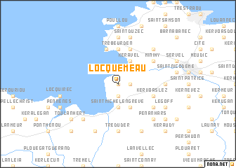 map of Locquémeau