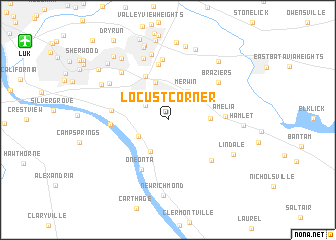 map of Locust Corner