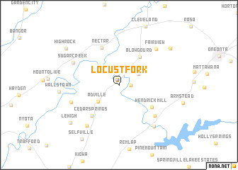 map of Locust Fork