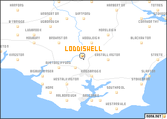 map of Loddiswell