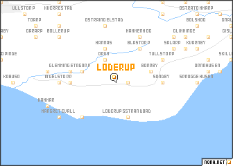 map of Löderup
