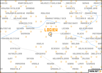 map of Łogiew