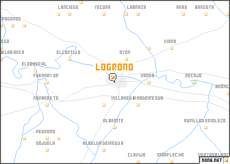 map of Logroño