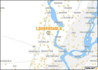 map of Lohārānwāla