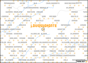 map of Loivos do Monte