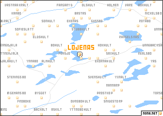 map of Löjenäs