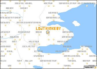 map of Løjt Kirkeby