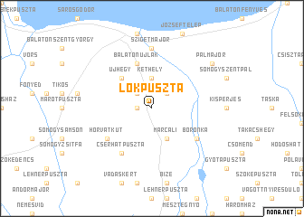 map of Lókpuszta