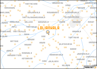 map of Loliānwāla