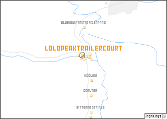 map of Lolo Peak Trailer Court