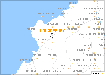 map of Loma de Buey