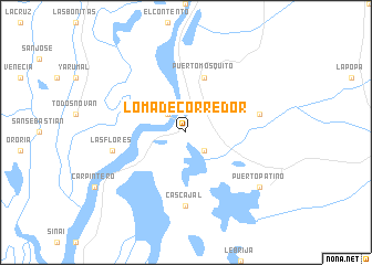 map of Loma de Corredor