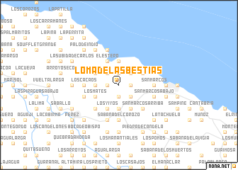 map of Loma de Las Bestias