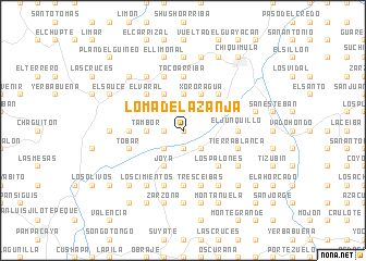 map of Loma de La Zanja