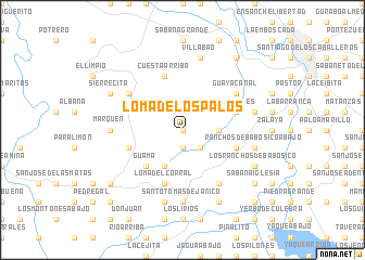 map of Loma de los Palos