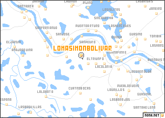 map of Loma Simón Bolívar