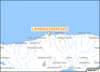 map of Lomba de São Pedro